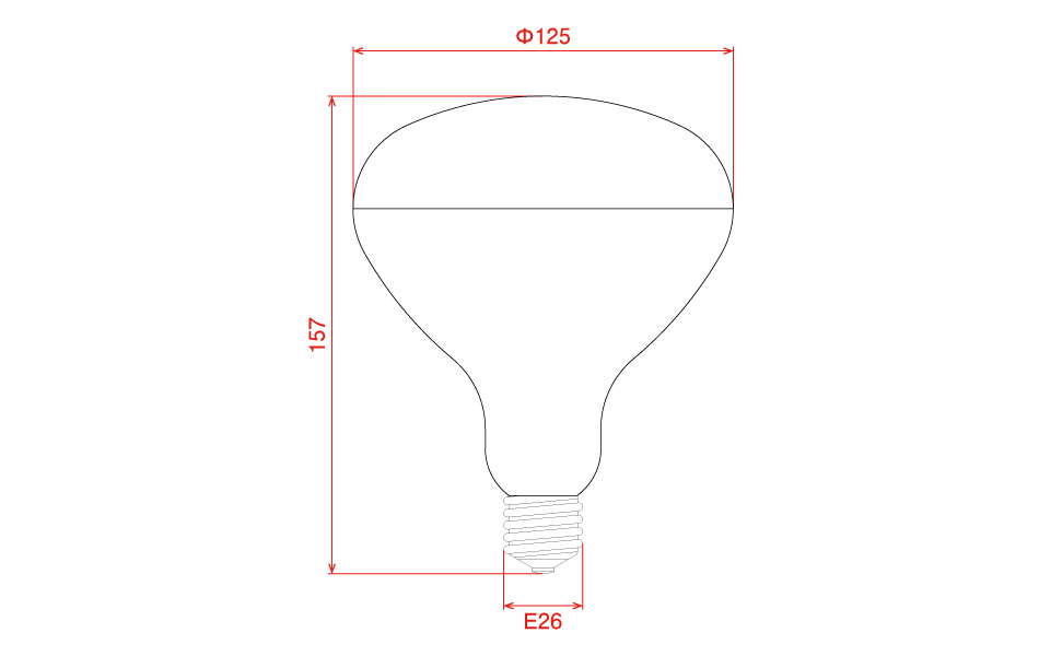 日動工業株式会社｜レフ球 白熱球200W 【220V】 （安全投光器用）